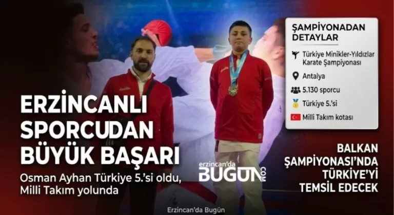 Erzincanlı Sporcu Osman Ayhan Türkiye 5.’si Oldu