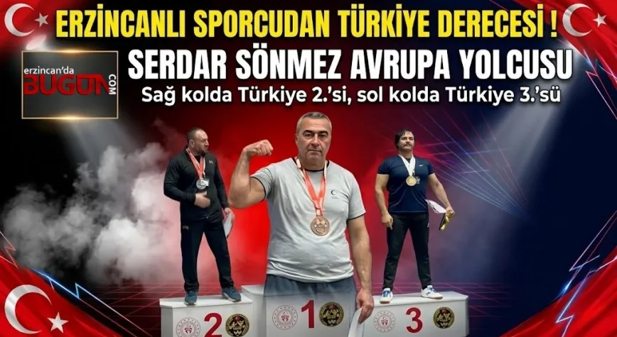 Erzincanlı Sporcu Serdar Sönmez’den Türkiye Derecesi