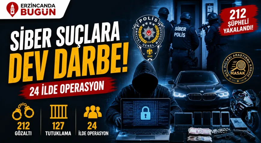 24 İlde Siber Suç Operasyonu: 212 Gözaltı, 127 Tutuklama