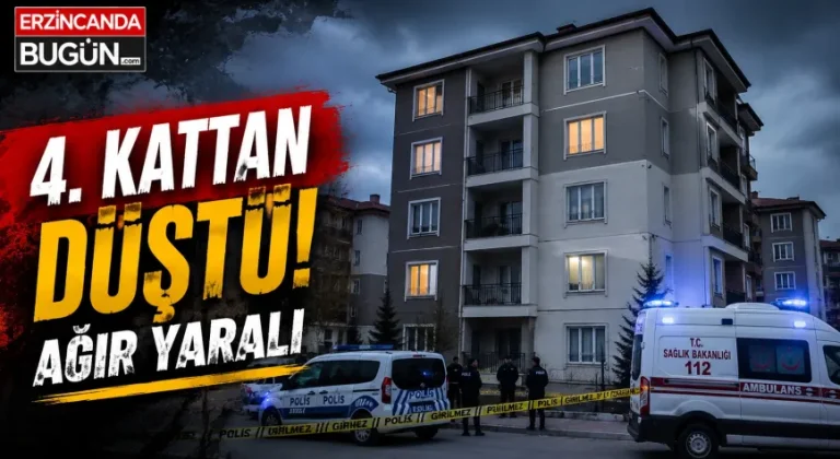 Erzincan’da 14 Yaşındaki Çocuk 4’üncü Kattan Düştü: Hayati Tehlikesi Sürüyor