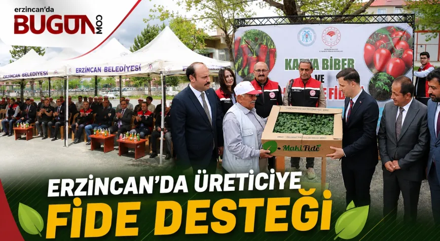 Erzincan’da TAKE Projesiyle Üreticiye Domates ve Biber Fidesi Desteği