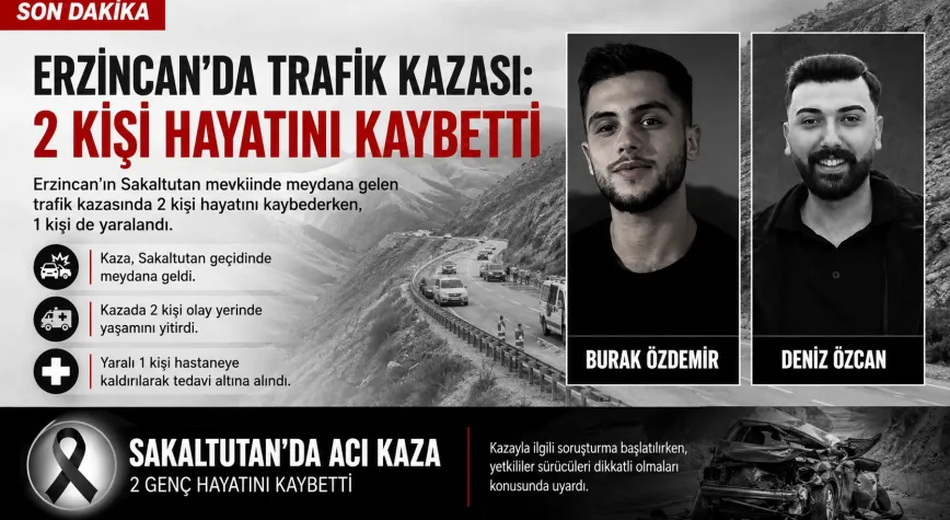 Erzincan’da Trafik Kazasın da İki Kişi Hayatını Kaybetti