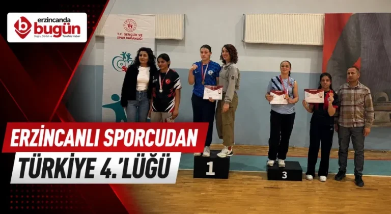 Erzincanlı Sporcudan Türkiye Derecesi