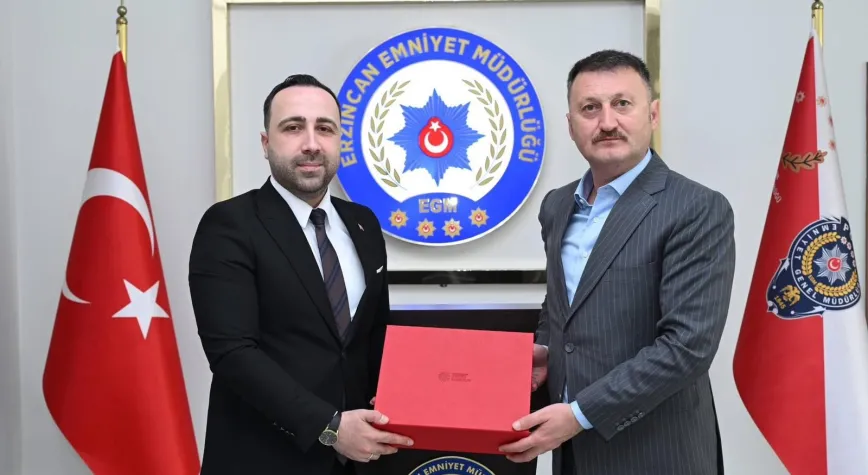 İletişim Başkanlığı Erzincan Bölge Müdürü Ödeş’ten Emniyet Müdürü Baybaba’ya Ziyaret