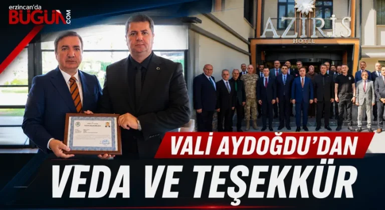 Vali Aydoğdu’dan Serdar Demirci’ye Veda ve Teşekkür