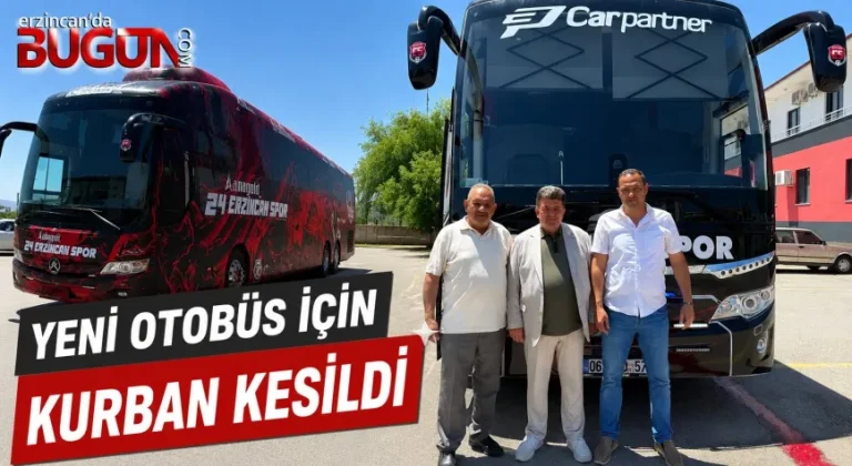 Erzincanspor'da Yeni Otobüs İçin Kurban Kesildi: "Bu Şehir Birlikte Şampiyon Olacak"