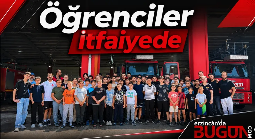 Öğrenciler Erzincan Belediyesi İtfaiye Müdürlüğünü Ziyaret Etti