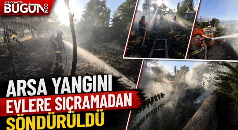 Barış Mahallesi’ndeki Arsa Yangını Evler Sıçramadan Söndürüldü