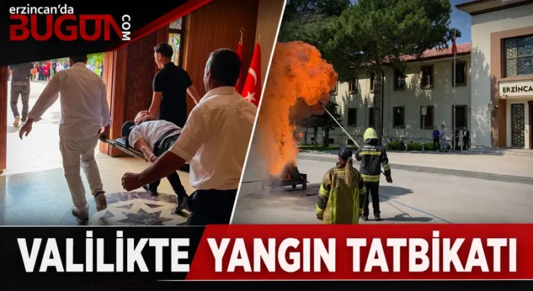 Erzincan Valiliği Personeline Uygulamalı Yangın Eğitimi