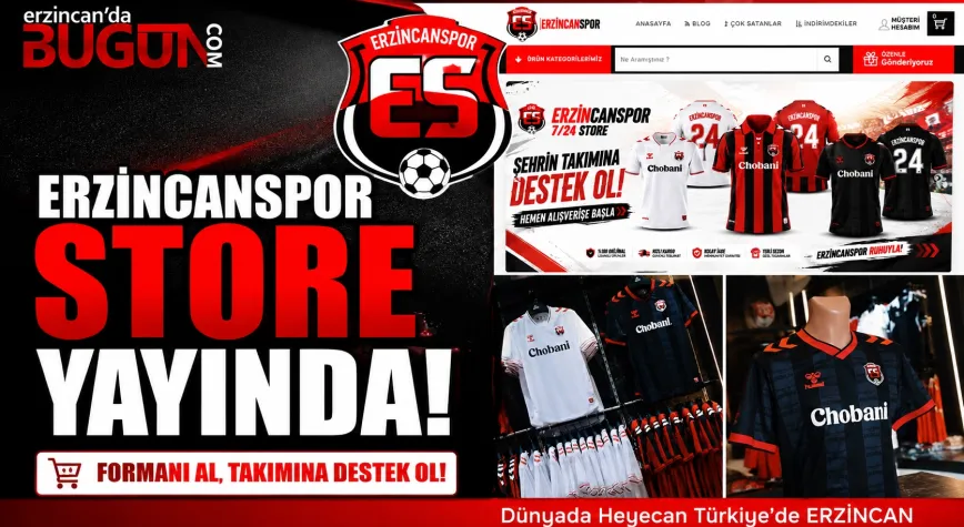 Erzincanspor Store Hizmete Açıldı: Resmi Ürünler Artık Türkiye ve Yurt Dışına Satışta