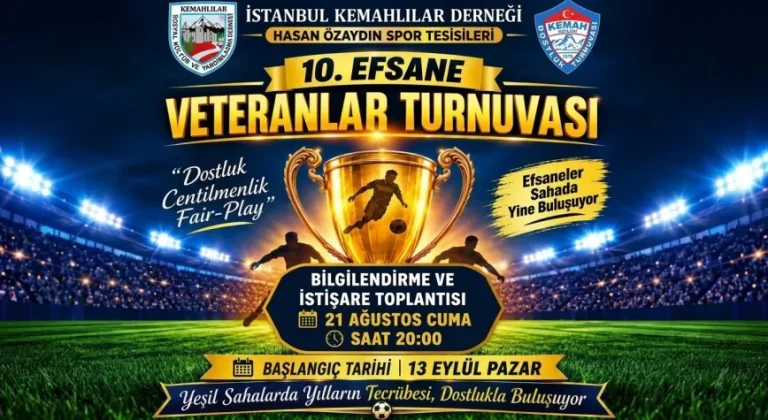 Kemahlılar Derneği’nden 10. Efsane Veteranlar Turnuvası