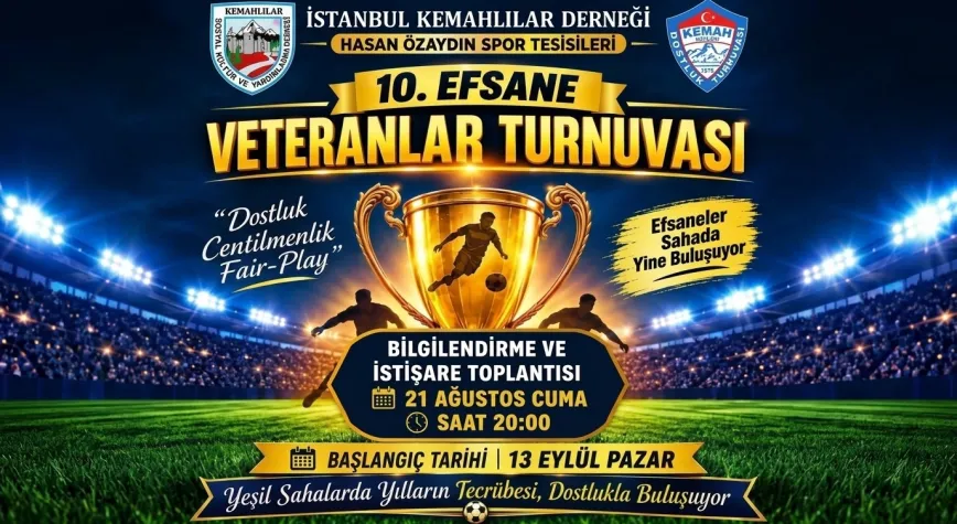 Kemahlılar Derneği’nden 10. Efsane Veteranlar Turnuvası