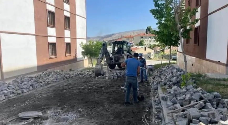 Kemah’ta TOKİ konutlarında yol çalışmalarının ikinci etabı tamamlandı