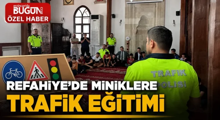 Refahiye’de Çocuklara Uygulamalı Trafik Eğitimi