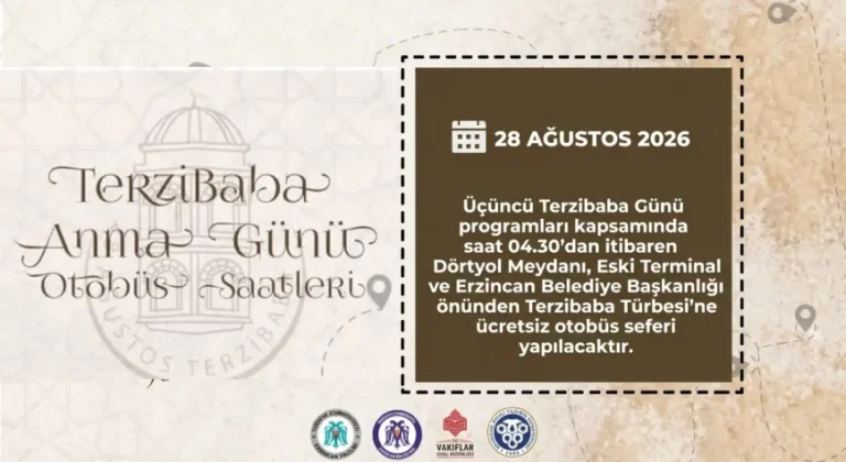 Terzibaba Günü’nde Vatandaşlara Ücretsiz Otobüs Seferleri