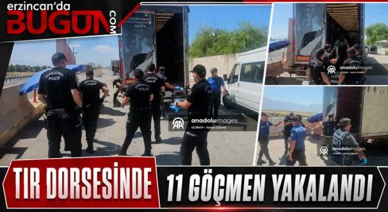 Tır Dorsesinde 11 Düzensiz Göçmen Yakalandı