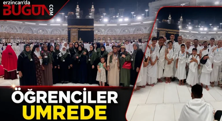 Umre Ödülü Kazanan Erzincanlı Öğrenciler Kutsal Topraklarda