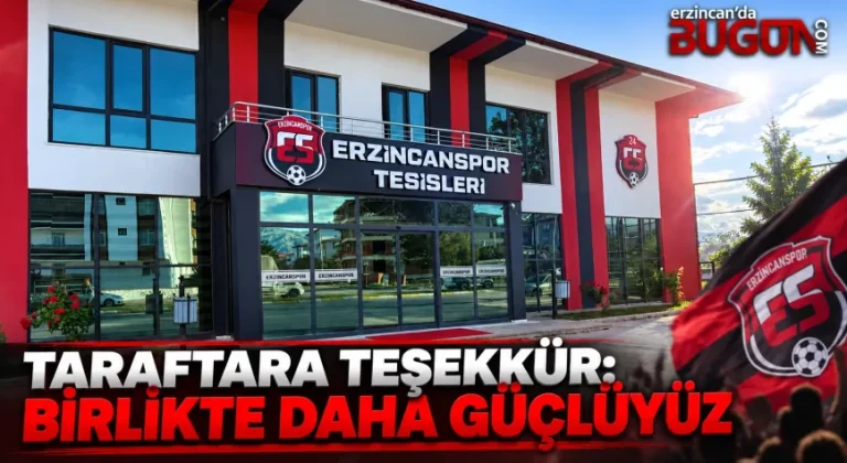 Erzincanspor’dan Taraftara Teşekkür: “Birlikte Daha Güçlüyüz”