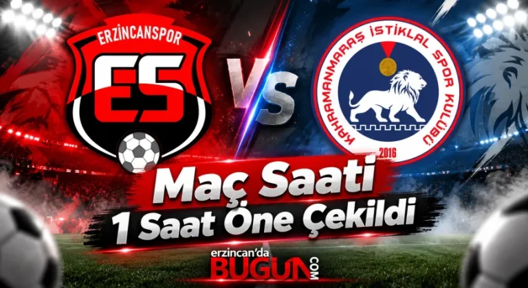 Erzincanspor’un Kahramanmaraş İstiklalspor Maçının Saati Değişti