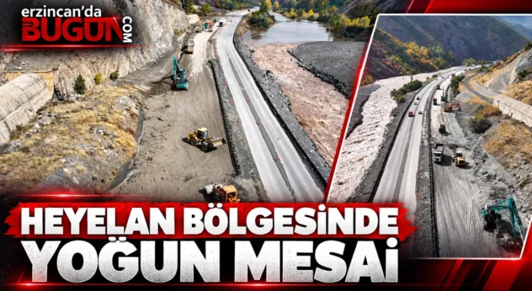 ERZİNCAN-ERZURUM YOLUNDAKİ HEYELANIN BOYUTU DRONLA GÖRÜNTÜLENDİ!