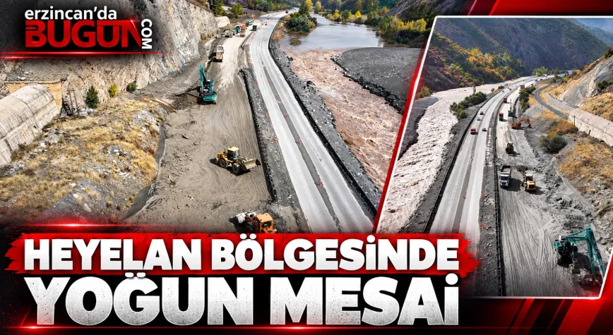 ERZİNCAN-ERZURUM YOLUNDAKİ HEYELANIN BOYUTU DRONLA GÖRÜNTÜLENDİ!
