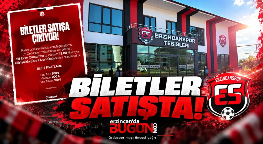 ErzincanSpor’dan Kritik 52 Orduspor Maçı Öncesi Taraftara Çağrı: Biletler Satışa Çıkıyor!